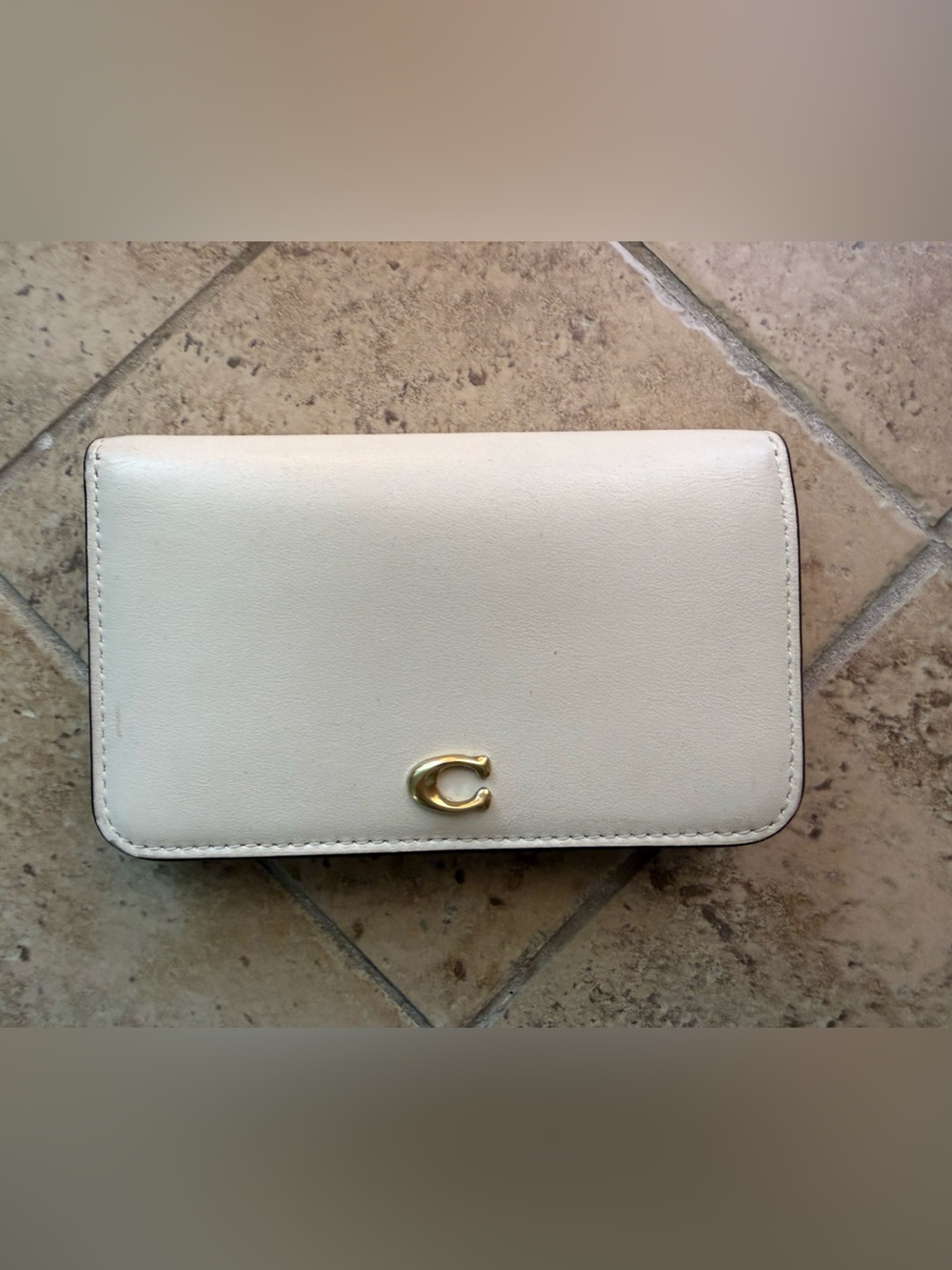 Cream Slim Card wallet